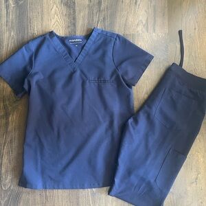 Mandala Navy Blue Women's Scrub Set